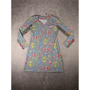 ibkul long sleeve dresses IBKUL Women's Cat Cay Print Long Sleeve Crew Neck Golf Dress 59518
